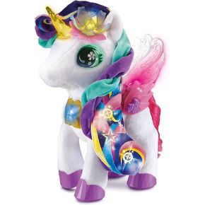 VTech Myla the Blush and Bloom Unicorn Toy, Soft Toy for Kids with Interactive Accessories, Musical Toy with Sounds and Sing-Along Songs, Sensory Toy for Girls and Boys Aged 5 Years +, English Version
