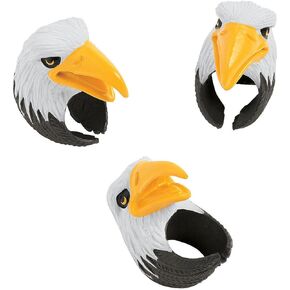 Fun Express Bald Eagle Rings - Set of 12 - USA, Patriotic and Fourth of July Jewelry Party Supplies in Saudi Arabia