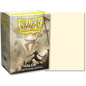 Dragon Shield Sleeves – Sleeves: Dragon Shield Matte Dual Valor (Ivory) 100 CT - MTG Card Sleeves are Smooth & Tough - Compatible with Pokemon & Magic The Gathering Cards