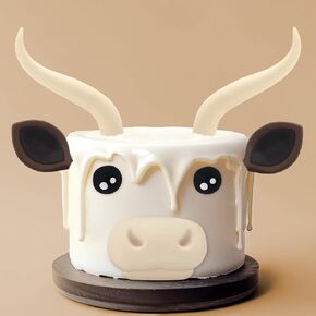 بوليمر كلاي كعكة توبر قطيع محايد المرتفعات بقرة حزب الديكور لحيوانات المزرعة 1st 2nd 3rd صبي أو فتاة عيد ميلاد الجنس تكشف الجدول الملحقات المركزية in Kuwait