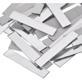 300PCS Real Glass Silver Mirrors Mosaic Tiles 10mm x 10mm Mini Mosaic Mirror for DIY Crafts Home Wall Decoration, Square (300pcs Square)