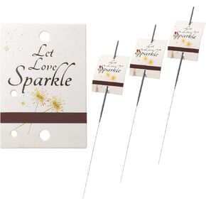 100pcs Cute Wedding Sparkler Tags with Match Holder and Striker Send Off Exit Tags for Weddings, Kraft Paper