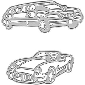 Metal 2 Classic Car Cutting Dies for Card Making, Car Truck Die Cuts Vehicle Dies Template Embossing Tool for Scrapbooking DIY Etched Craft Dies