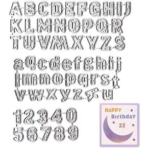 Estivaux Capital Alphabet Letters Die Cuts for Card Making, Number Words Cutting Dies Sets Alphabets Dies Stencils Embossing Template for Scrapbooking DIY Cards Album Crafts Supplies in Saudi Arabia