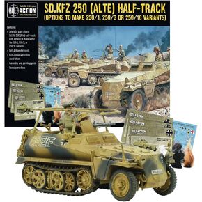 Wargames Delivered Bolt Action Tank War Sd.Kfz 250 (Alte) Half-Track (250/1, 250/3 or 250/10 variants), World War 2 Miniatures Game, 28mm Army Tank Model for Miniature Wargaming by Warlord Games in Saudi Arabia