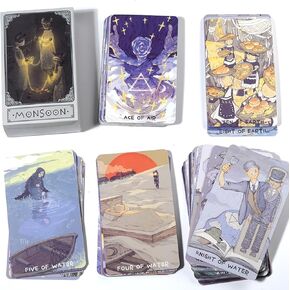 Monsoon Tarot: an Artistic RWS Deck for Compassion, Empowerment, and Flights of Fancy - Pocket Edition (4.06" x 2.36") in Kuwait