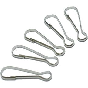 200 Pcs 1" (25mm) Metal Spring Hooks Purse Pulis Snap Clip for Lanyard Zipper Mask Pull Id Card (25mm, Nickel)