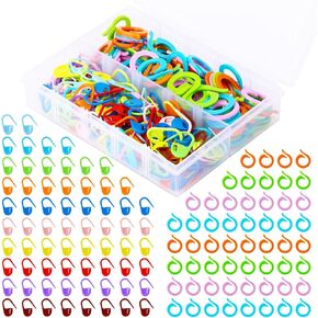 250 قطعة من علامات الغرز الملونة للكروشيه، نوعان من علامات الحياكة في مشابك قفل النسيج، الفنون والحرف اليدوية in Kuwait