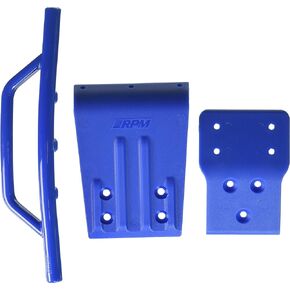 RPM Traxxas Slash 4x4 Front Bumper and Skid Plate, Blue in Saudi Arabia