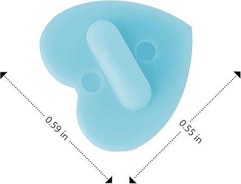 50Pcs Rubber Pin Backs Locking, Locking Pin Backs with Storage Case, Pin Backs Pin Keepers for Brooch Tie Hat Badge Insignia, Light Blue Heart Shape Pin Locks in Kuwait