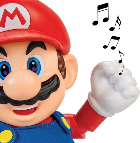 SUPER MARIO It's-A Me, Mario! Collectible Action Figure, Talking Posable Mario Figure, 30+ Phrases and Game Sounds – 12 Inches Tall!, Orange in Saudi Arabia