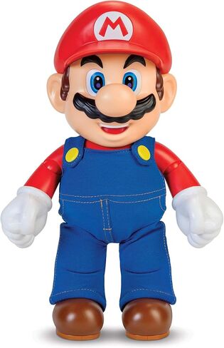SUPER MARIO It's-A Me, Mario! Collectible Action Figure, Talking Posable Mario Figure, 30+ Phrases and Game Sounds – 12 Inches Tall!, Orange in Saudi Arabia