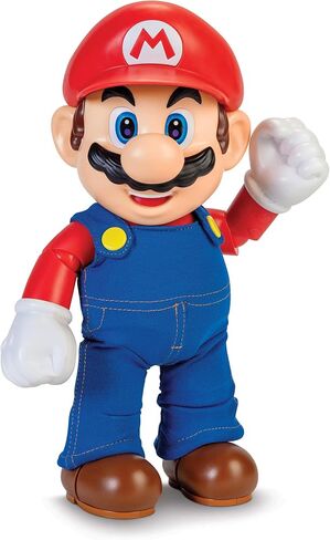 SUPER MARIO It's-A Me, Mario! Collectible Action Figure, Talking Posable Mario Figure, 30+ Phrases and Game Sounds – 12 Inches Tall!, Orange in Saudi Arabia