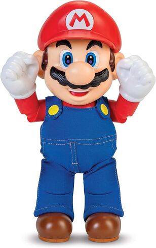 SUPER MARIO It's-A Me, Mario! Collectible Action Figure, Talking Posable Mario Figure, 30+ Phrases and Game Sounds – 12 Inches Tall!, Orange in Saudi Arabia