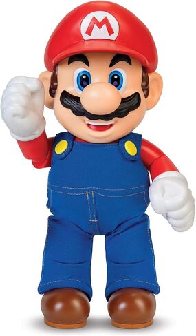 SUPER MARIO It's-A Me, Mario! Collectible Action Figure, Talking Posable Mario Figure, 30+ Phrases and Game Sounds – 12 Inches Tall!, Orange in Saudi Arabia