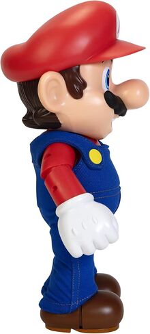 SUPER MARIO It's-A Me, Mario! Collectible Action Figure, Talking Posable Mario Figure, 30+ Phrases and Game Sounds – 12 Inches Tall!, Orange in Saudi Arabia