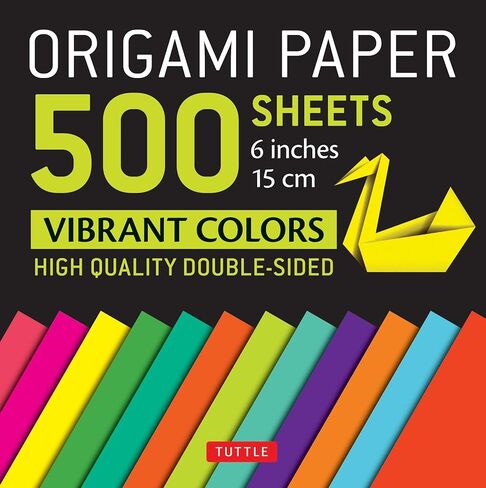Origami Paper 500 sheets Vibrant Colors 6" (15 cm): Tuttle Origami Paper: Double-Sided Origami Sheets Printed with 12 Different Designs (Instructions for 6 Projects Included) in Saudi Arabia