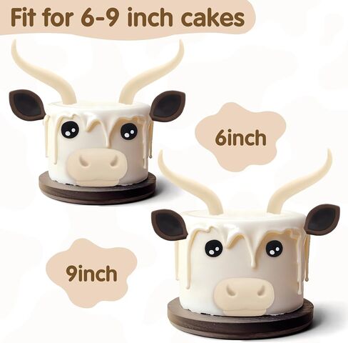 بوليمر كلاي كعكة توبر قطيع محايد المرتفعات بقرة حزب الديكور لحيوانات المزرعة 1st 2nd 3rd صبي أو فتاة عيد ميلاد الجنس تكشف الجدول الملحقات المركزية in Kuwait
