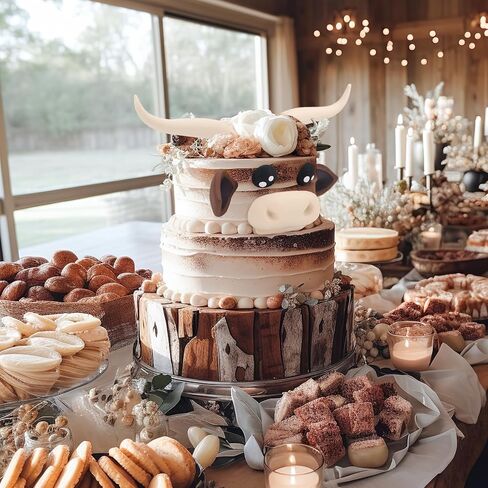 بوليمر كلاي كعكة توبر قطيع محايد المرتفعات بقرة حزب الديكور لحيوانات المزرعة 1st 2nd 3rd صبي أو فتاة عيد ميلاد الجنس تكشف الجدول الملحقات المركزية in Kuwait