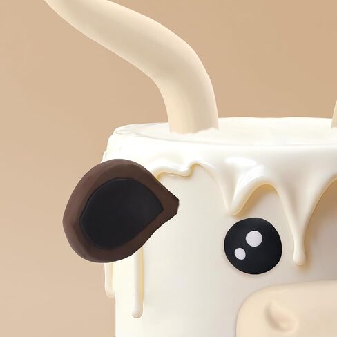 بوليمر كلاي كعكة توبر قطيع محايد المرتفعات بقرة حزب الديكور لحيوانات المزرعة 1st 2nd 3rd صبي أو فتاة عيد ميلاد الجنس تكشف الجدول الملحقات المركزية in Kuwait