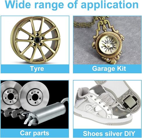 أقلام تلوين سائلة من الكروم من RAYHONG، أقلام طلاء من الكروم، علامات مرآة معدنية لامعة عاكسة للضوء، قلم طلاء إصلاح لنموذج معدني من البلاستيك والزجاج DIY Craft-Gold in Kuwait