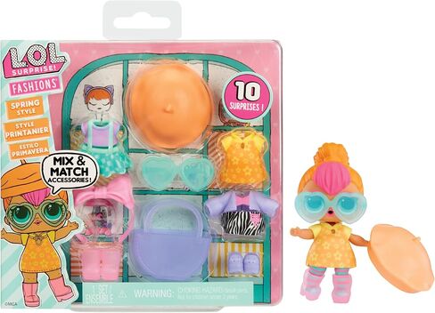 LOL Surprise Fashion Packs Spring Style - 6 Unique Styles Each with (3) Outfits, (2) Pairs of Shoes, (4) Accessories – Mix and Match Styles to Create Tons of New Looks - Great Gift for Girls Age 4+ in Saudi Arabia