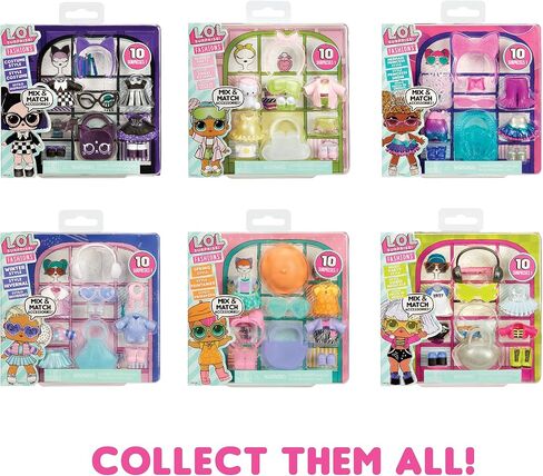 LOL Surprise Fashion Packs Spring Style - 6 Unique Styles Each with (3) Outfits, (2) Pairs of Shoes, (4) Accessories – Mix and Match Styles to Create Tons of New Looks - Great Gift for Girls Age 4+ in Saudi Arabia