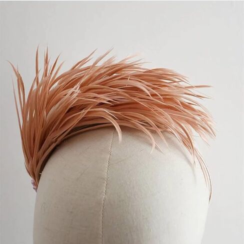 Long Fascinator Feathers for Crafts Stripped Goose Biot Millinery Hats Trimmings Pack of 100 (black) in Kuwait