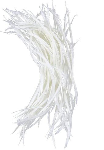 Long Fascinator Feathers for Crafts Stripped Goose Biot Millinery Hats Trimmings Pack of 100 (black) in Kuwait