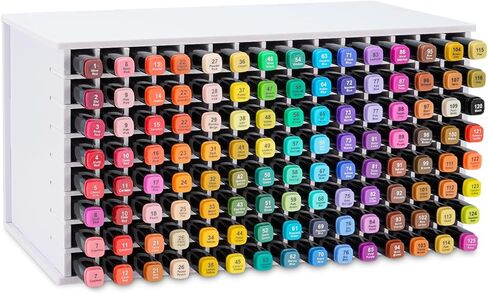 رف تخزين اقلام ماركر كرافت من كرافيتو، 120 شبكة، حامل منظم للوازم الفنية لاقلام التحديد in Kuwait