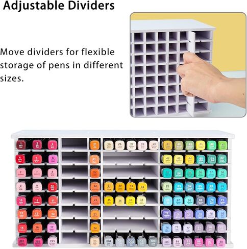 رف تخزين اقلام ماركر كرافت من كرافيتو، 120 شبكة، حامل منظم للوازم الفنية لاقلام التحديد in Kuwait