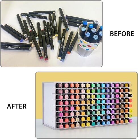 رف تخزين اقلام ماركر كرافت من كرافيتو، 120 شبكة، حامل منظم للوازم الفنية لاقلام التحديد in Kuwait