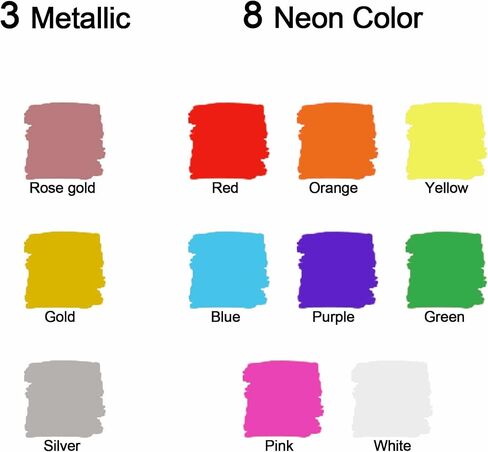 12 Pack Liquid Chalk Markers Erasable Neon Pens,Including 3 Metallic Colors | Wet Wipe Washable Paint for Chalkboard Sign, Blackboards, Car Window, Glass, Bistro, Board, Mirror,6mm Reversible Tip in Kuwait