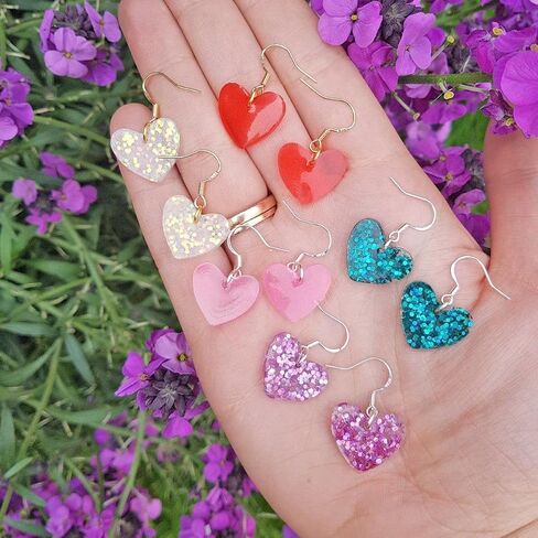 6 Pieces Silicone Earring Moulds Keychain Epoxy Pendant Ear Studs Resin Molds for DIY Crafts Jewelry Casting Making in Saudi Arabia