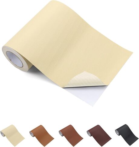 Enjoy Myself Leather Repair Patch Kit, 5.5 x 118 inch Self-Adhesive Leather Refinisher Cuttable Sofa Repair Tape for Furniture Couch Chair Car Seat (5.5x118 inch, Dark Brown) in Kuwait