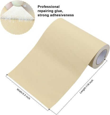 Enjoy Myself Leather Repair Patch Kit, 5.5 x 118 inch Self-Adhesive Leather Refinisher Cuttable Sofa Repair Tape for Furniture Couch Chair Car Seat (5.5x118 inch, Dark Brown) in Kuwait