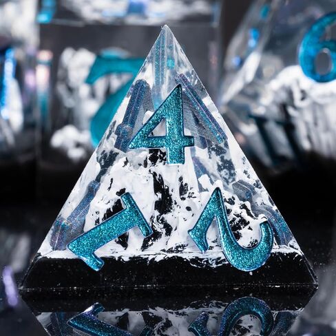 Mountain Sharp Edge Dice, 7 Piece RPG Polyhedral Dice Set, DND Dice Set for Dungeons and Dragons Role Playing Games in Kuwait