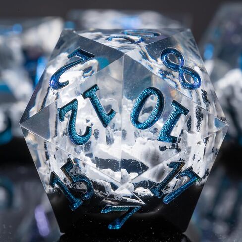 Mountain Sharp Edge Dice, 7 Piece RPG Polyhedral Dice Set, DND Dice Set for Dungeons and Dragons Role Playing Games in Kuwait