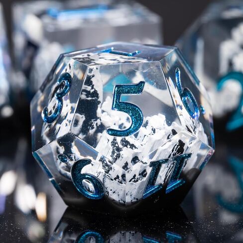 Mountain Sharp Edge Dice, 7 Piece RPG Polyhedral Dice Set, DND Dice Set for Dungeons and Dragons Role Playing Games in Kuwait