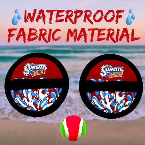 مجموعة ألعاب كرة الرمي والالتقاط الرياضية من صن لايت، تتضمن وسادتين لليدين وكرة واحدة، في الفناء الخلفي لحوض السباحة والشاطئ واللعب في الأماكن المغلقة في الهواء الطلق، سهلة الرمي والالتقاط in Kuwait