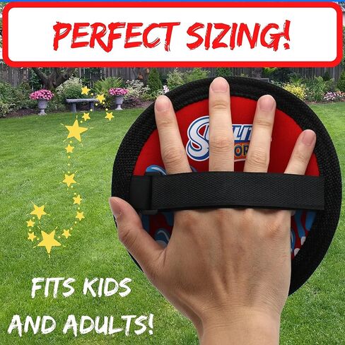 مجموعة ألعاب كرة الرمي والالتقاط الرياضية من صن لايت، تتضمن وسادتين لليدين وكرة واحدة، في الفناء الخلفي لحوض السباحة والشاطئ واللعب في الأماكن المغلقة في الهواء الطلق، سهلة الرمي والالتقاط in Kuwait