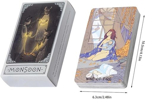 Monsoon Tarot: an Artistic RWS Deck for Compassion, Empowerment, and Flights of Fancy - Pocket Edition (4.06" x 2.36") in Kuwait