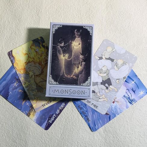Monsoon Tarot: an Artistic RWS Deck for Compassion, Empowerment, and Flights of Fancy - Pocket Edition (4.06" x 2.36") in Kuwait