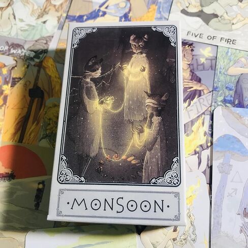Monsoon Tarot: an Artistic RWS Deck for Compassion, Empowerment, and Flights of Fancy - Pocket Edition (4.06" x 2.36") in Kuwait