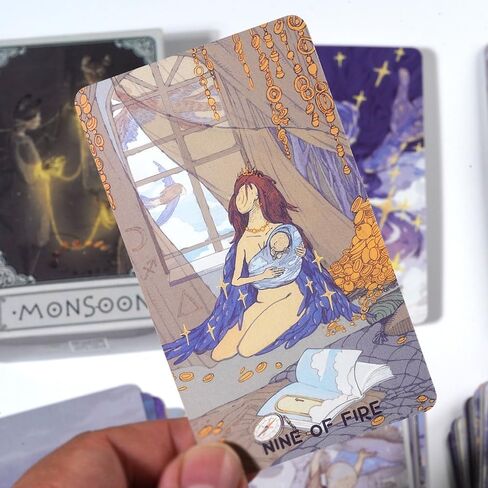 Monsoon Tarot: an Artistic RWS Deck for Compassion, Empowerment, and Flights of Fancy - Pocket Edition (4.06" x 2.36") in Kuwait