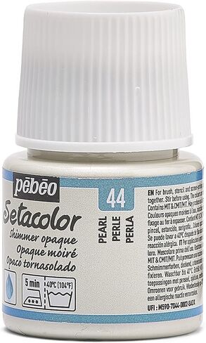 Pebeo Setacolor Opaque Fabric Paint 45-Milliliter Bottle, Shimmer Pearl, 1.52 Fl Oz (Pack of 1) in Saudi Arabia