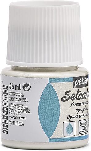 Pebeo Setacolor Opaque Fabric Paint 45-Milliliter Bottle, Shimmer Pearl, 1.52 Fl Oz (Pack of 1) in Saudi Arabia