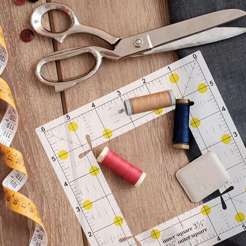 EXCEART 2 PCS Quilting Ruler Square Quilter Square Rulers Square Patchwork Ruler Square Tailor Ruler Sewing Ruler Plastic in Saudi Arabia