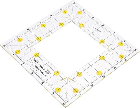 EXCEART 2 PCS Quilting Ruler Square Quilter Square Rulers Square Patchwork Ruler Square Tailor Ruler Sewing Ruler Plastic in Saudi Arabia