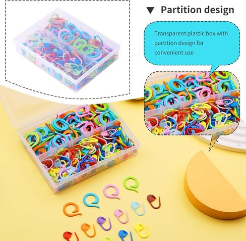 250 قطعة من علامات الغرز الملونة للكروشيه، نوعان من علامات الحياكة في مشابك قفل النسيج، الفنون والحرف اليدوية in Kuwait